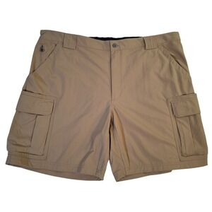 Duluth‎ Trading Dry on the Fly Cargo Shorts Men's 3XL Brown Nylon 9" Inseam NWOT